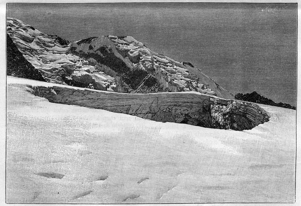 A catástrofe de Saint-Gervais (Saint Gervais) ou a catástrofe do glaciar Tete Rousse (departamento de Haute-Savoie) (12-13 de Julho de 1892) - Cirque d