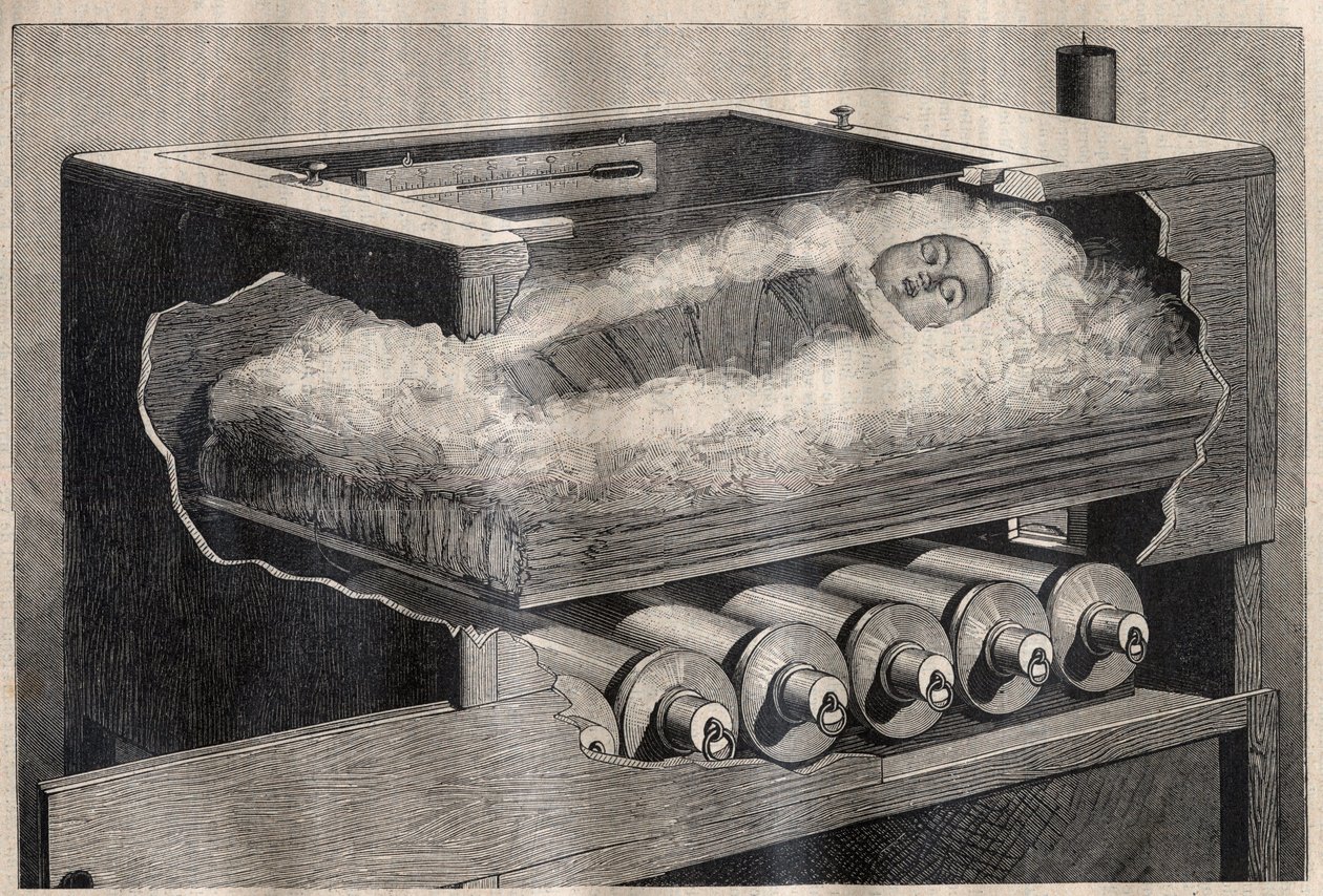 Maternidade artificial: uma incubadora de crianças - Gravura em "La Science francaise de Unknown artist