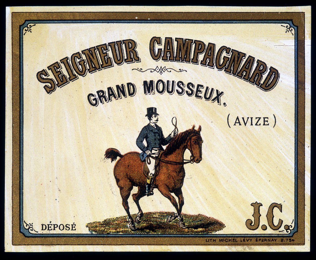 Rótulo de "Lord Campagnard - Great sparkling" (Avize), sd. Século XIX. de Unknown artist