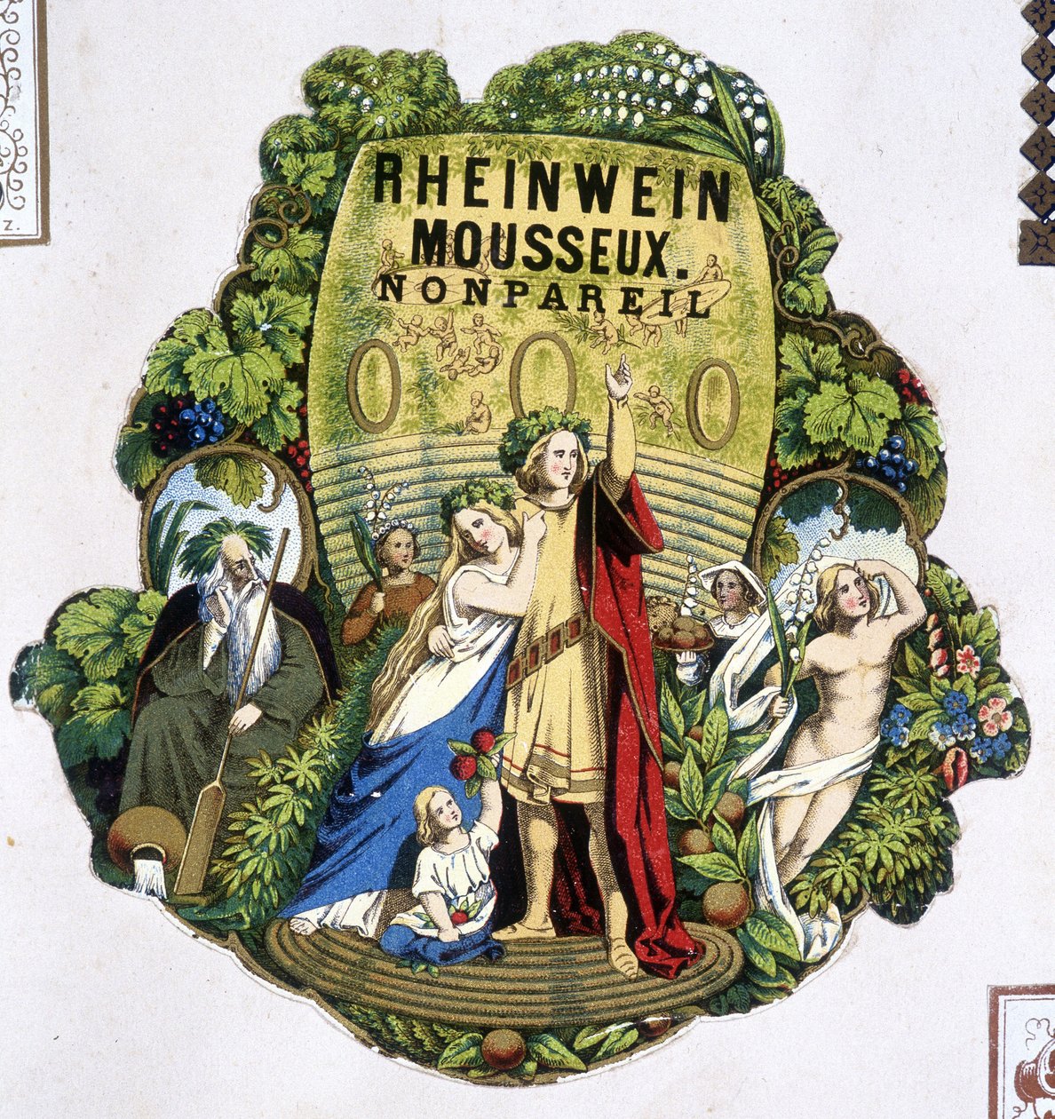 Rótulo de “” Rheinwein espumante - Monpareil ””, sd. século 19. de Unknown artist