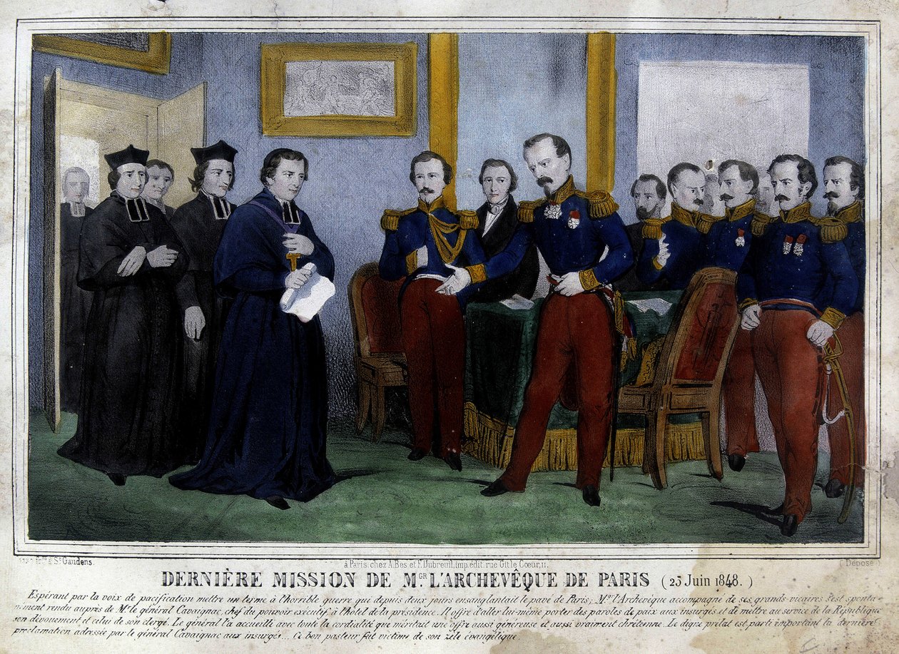 Última missão do Arquéveque de Paris (25 de Junho de 1848) de Unknown artist