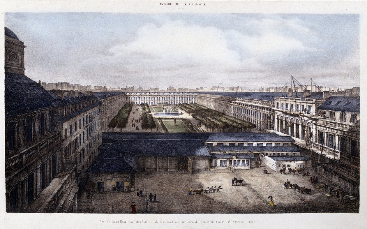 Le Palais-Royal antes de 1828 de Unknown artist