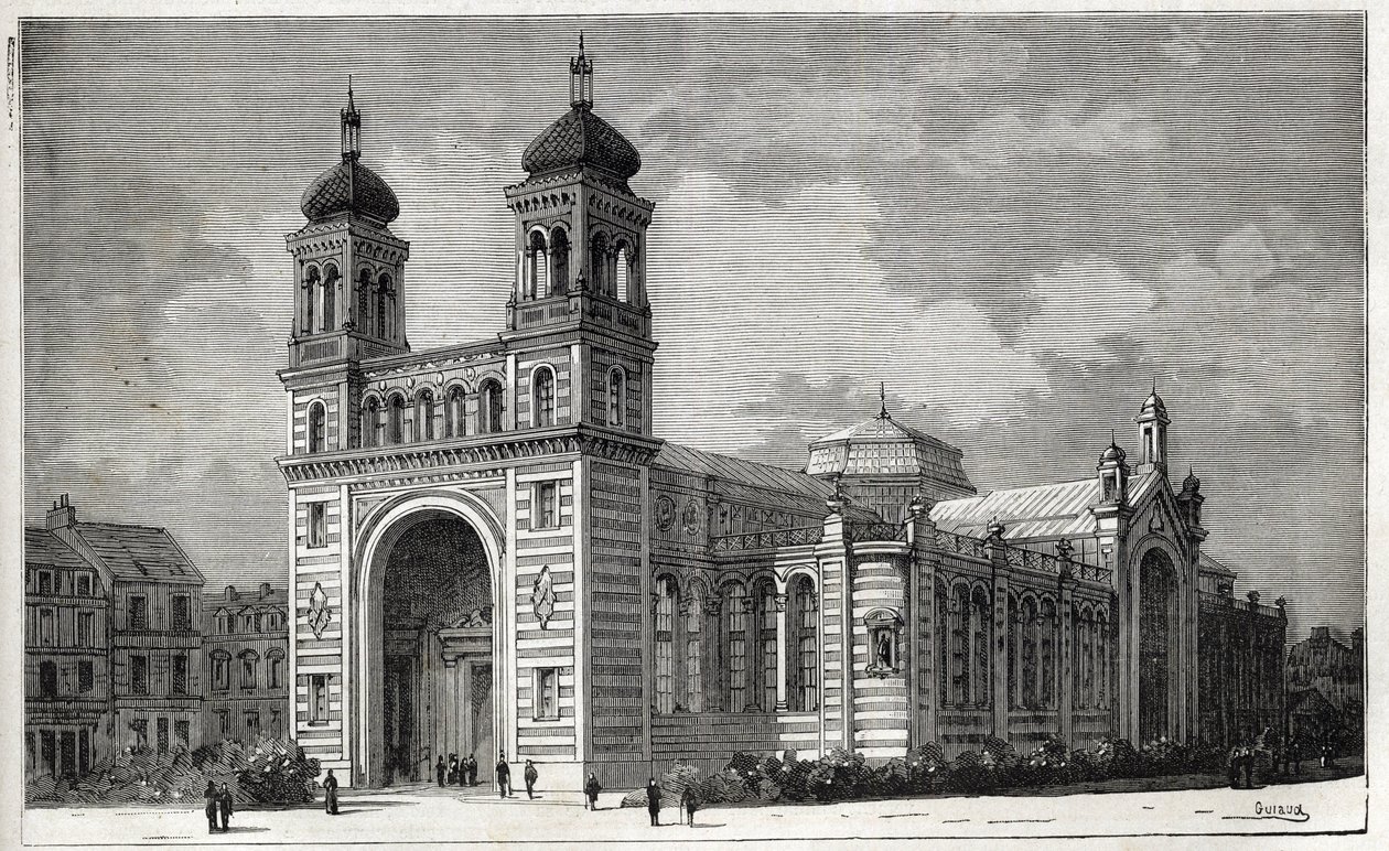 Le Palais Rameau (1878-1881) em Lille - gravura de 1884 de Unknown artist