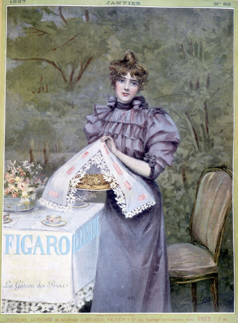 Le cake des rois por Frédéric Vallet - in "Figaro Illustré", Jan 1897 de Unknown artist