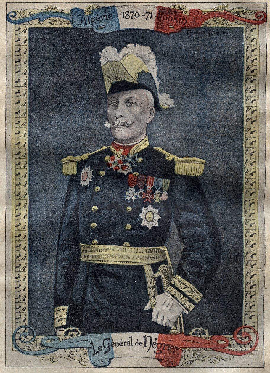Le general François Oscar de Negrier 1839-1913 - gravação em "Le-Pelerin" de 1899 de Unknown artist