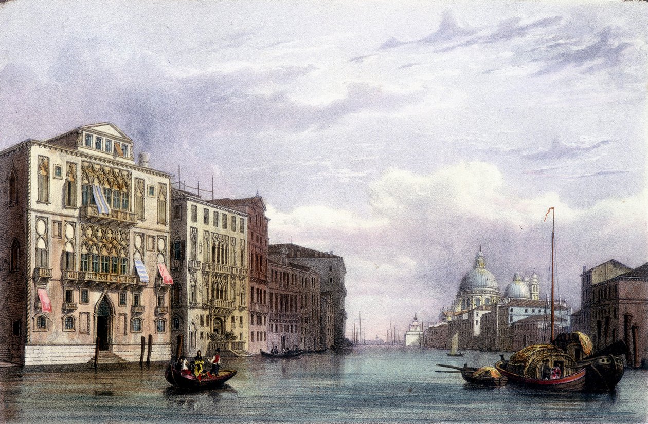 Le grand canal - em "Album of the main views of Venice", Ill. por Marco Moro, ed. Gio Brizeghel, v.1840 de Unknown artist