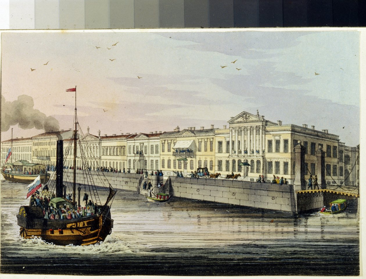 O cais inglês em São Petersburgo (Álbum de Marie Taglioni de Unknown artist