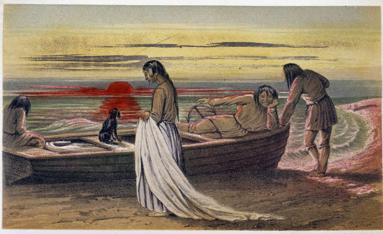 Le shroud "The winding sheet" - in "Exploration of the Labrador Peninsula" por Hind, Londres de Unknown artist