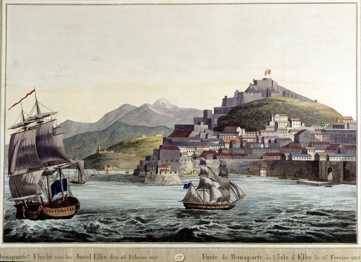 Fuga de Napoleão Bonaparte da Ilha Elba 26/02/1815. de Unknown artist