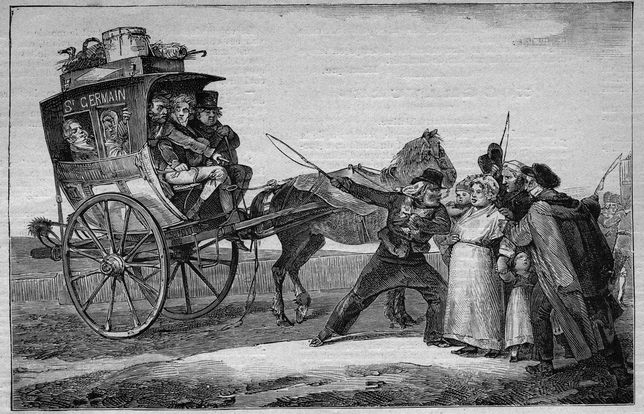 Les Omnibus de Paris, no século XIX: Le Cuckoo - gravura a partir de 1892 de Unknown artist