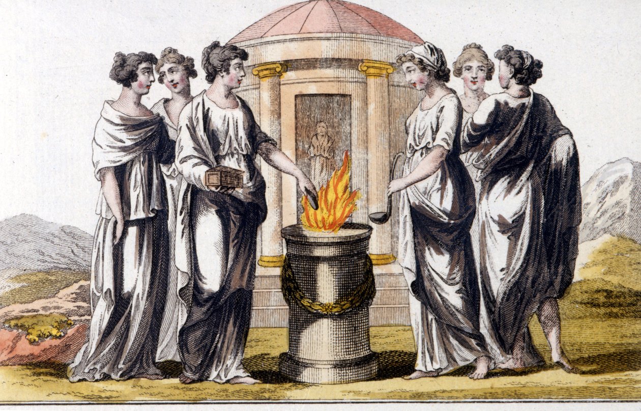 Les Vestales. Gravura do início do século XIX. de Unknown artist