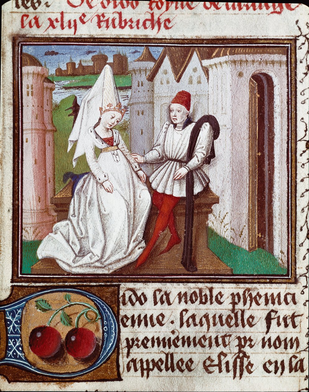 Les amours de Didon, fundador de Cartago e Enee Miniature retirado de "The Book of Light and Noble Women" de Giovanni Boccaccio dit Jean Boccace (1313-1375) de Unknown artist