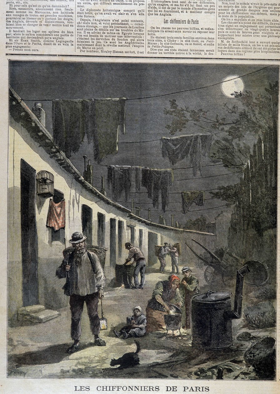 Os catadores de trapos de Paris - no "Le Petite Journal de Unknown artist