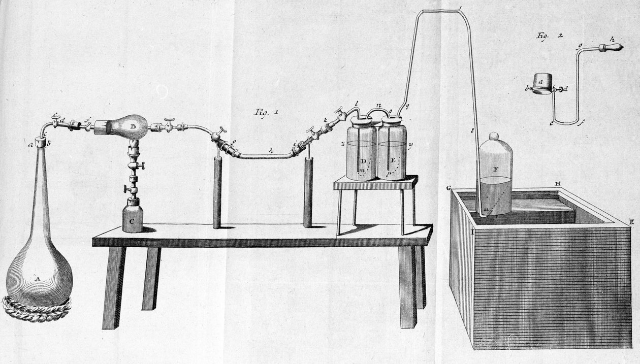 As experiências de Lavoisier - em Opuscules physique et chimiques de Lavoisier de Unknown artist
