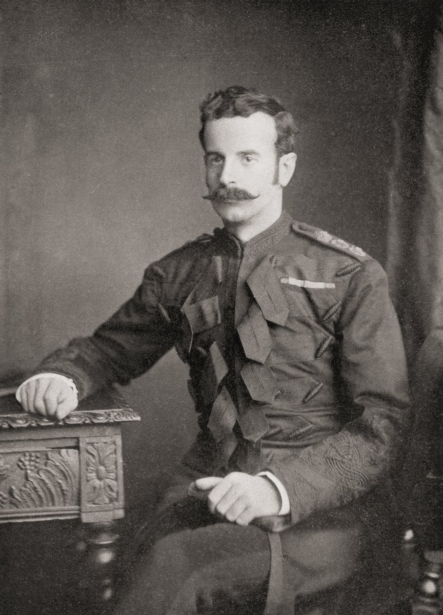 O tenente-general Douglas Mackinnon Baillie Hamilton Cochrane, 12º Conde de Dundonald, do livro África do Sul e a Guerra do Transvaal, de Louis Creswicke, pub. 1900 de Unknown