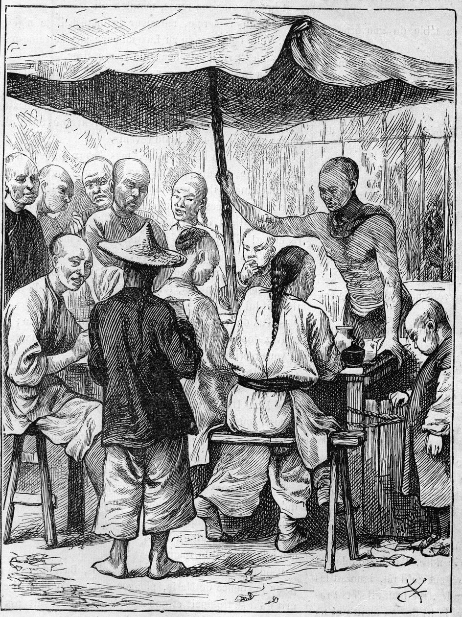 A vida na China no século XIX: Restauração ao ar livre. de Unknown artist