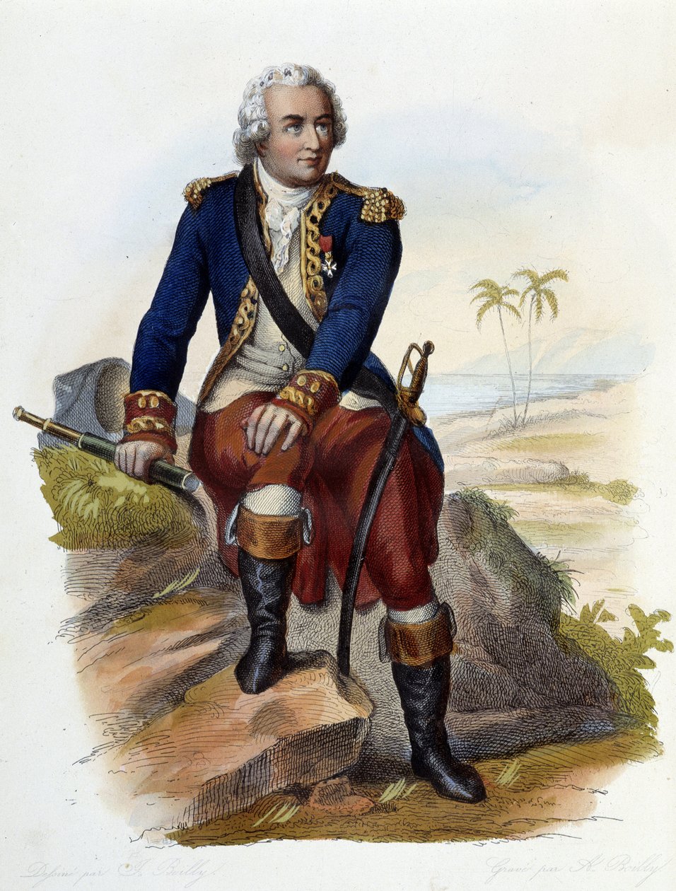 Louis Antoine, Conde de Bougainville (1729-1811), navegador francês - em Le Plutarque francais, ed. Mennechet de Unknown artist