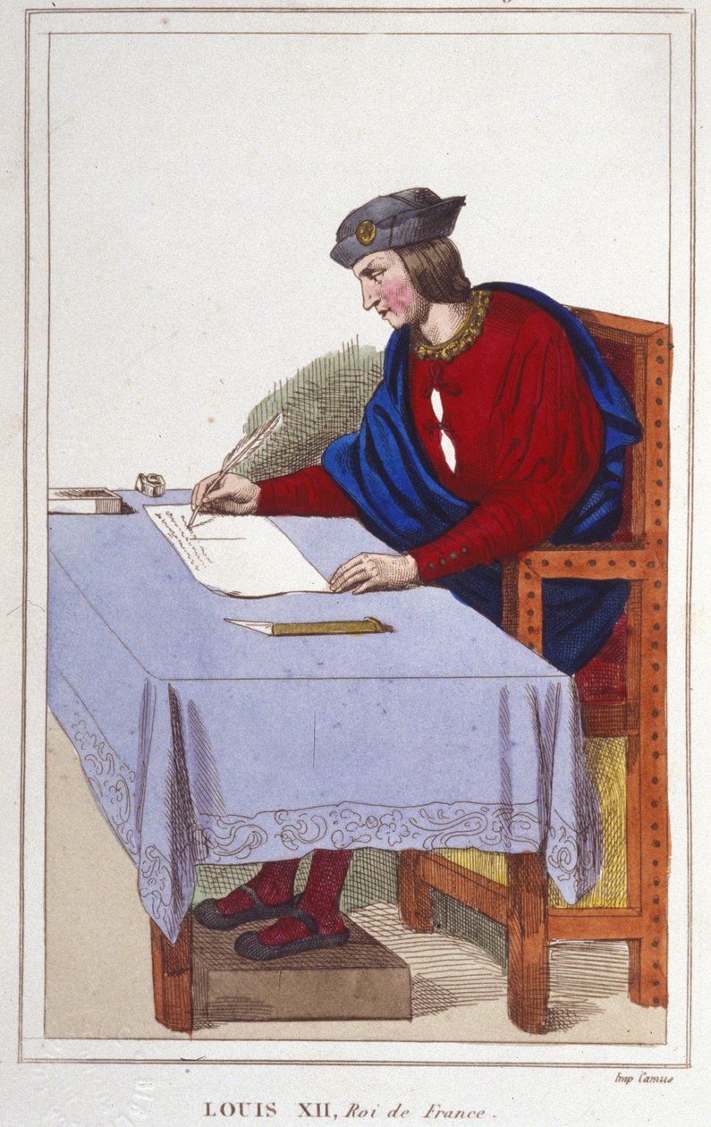 Luís XII (1462 -1515), gravura do Rei de França de 1830 de Unknown artist