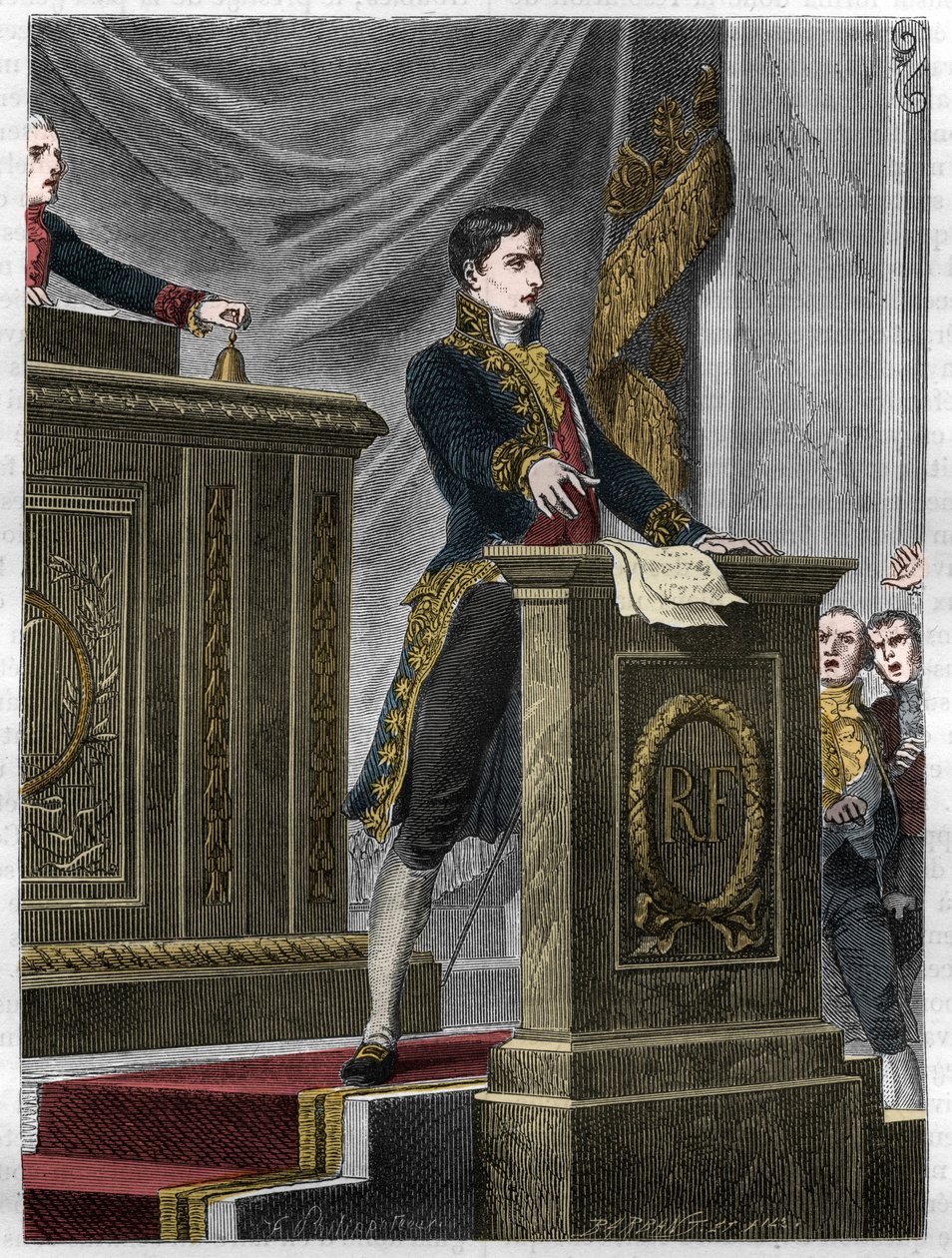 Lucien Bonaparte, político francês, falando na Assembleia Nacional sobre a lei para criar a Legião de Honra, Paris de Unknown artist