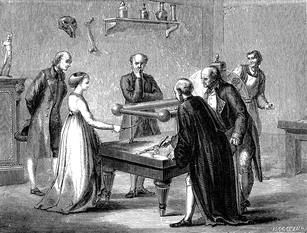 Luigi Galvani descobriu em 1780 a irritabilidade do músculo da rã pela eletricidade de Unknown artist