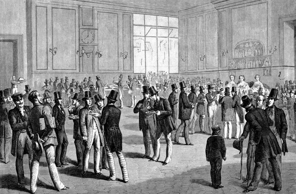 Almoço em um bar em San Francisco, Califórnia (E.U.A.) 1860. de Unknown artist