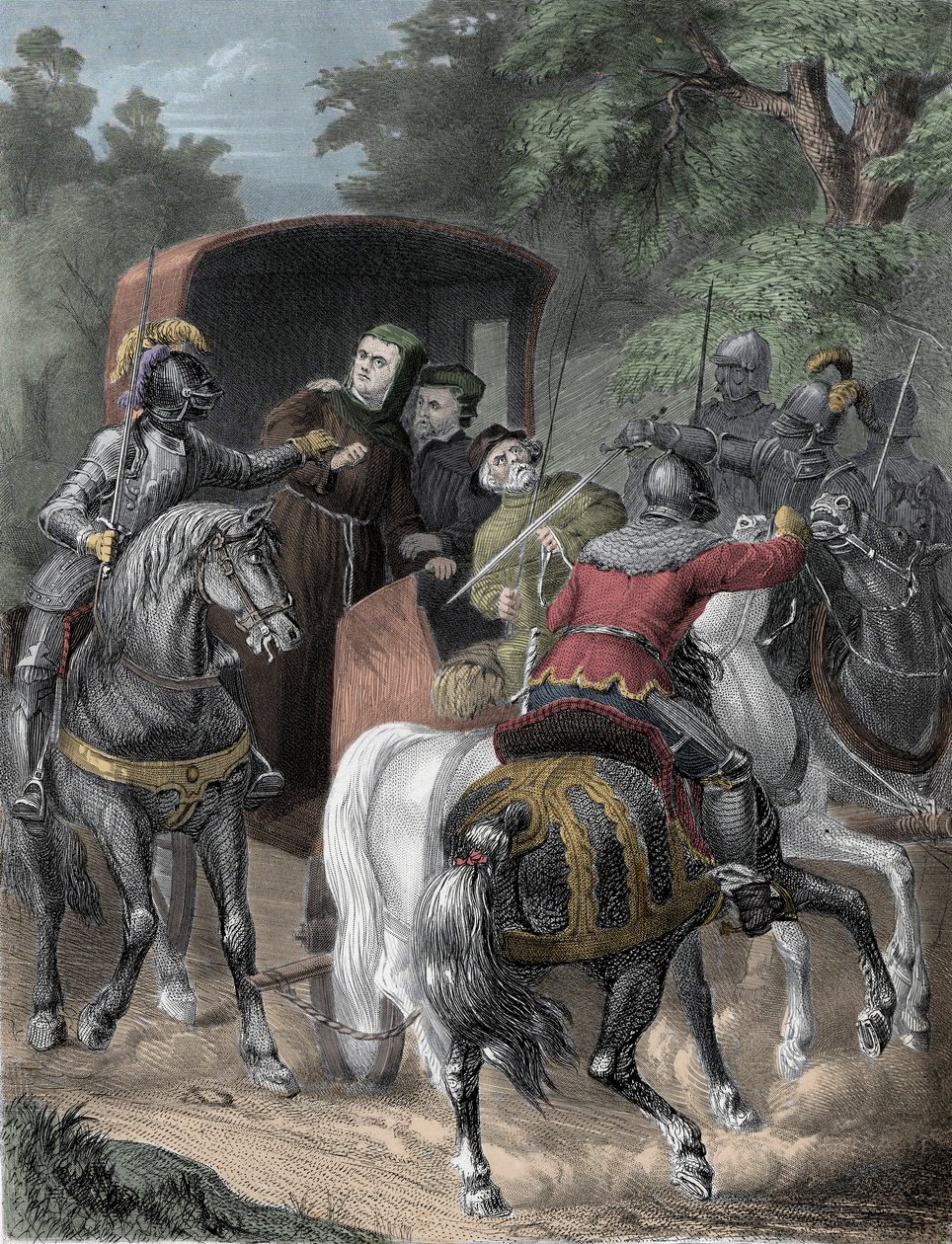 Captura de Lutero - O sequestro de Martinho Lutero (1483-1546) da Floresta da Turíngia em 4 de maio de Unknown artist