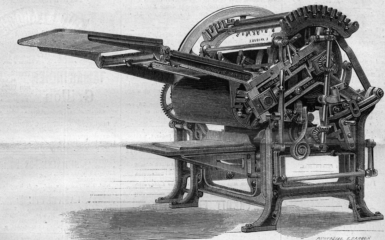 Máquina utilizada para zincografia de Unknown artist