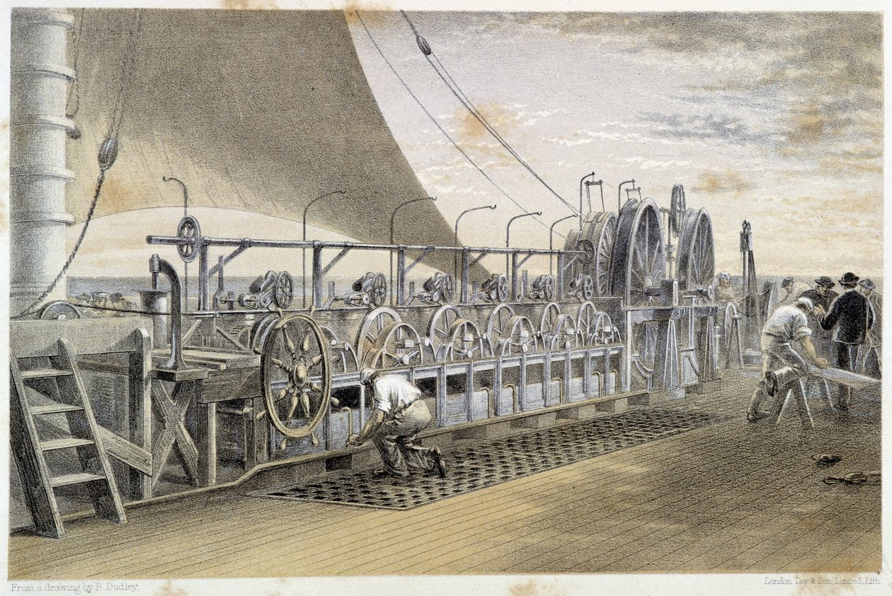 Máquinas para desenrolar cabos de Unknown artist