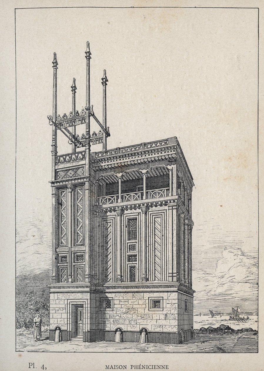 Maison Phenicienne - (Casa Fenícia, Exposição Universal, Paris de Unknown artist