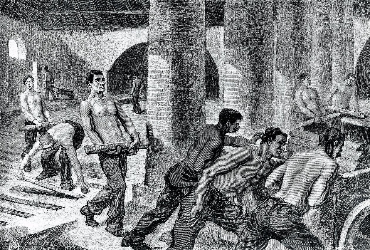 Fabricação de ferro na fábrica de Couillet de Unknown artist