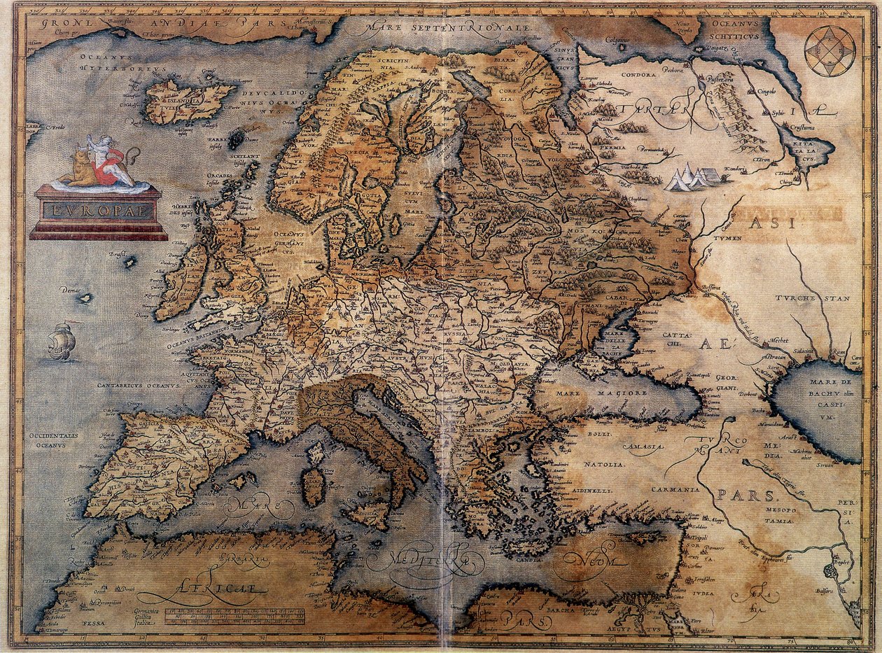 Mapa da Europa de Unknown artist