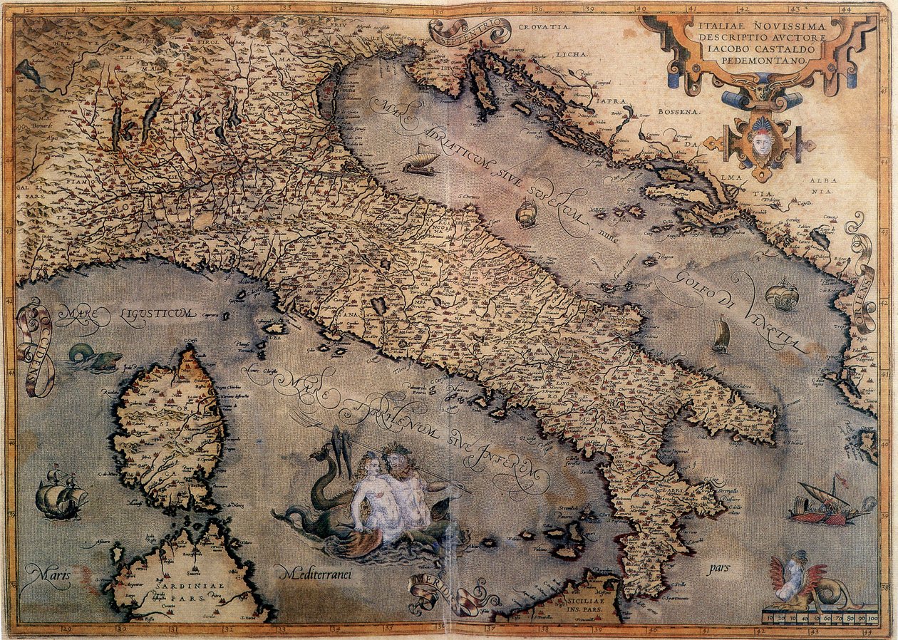 Mapa da itália de Unknown artist