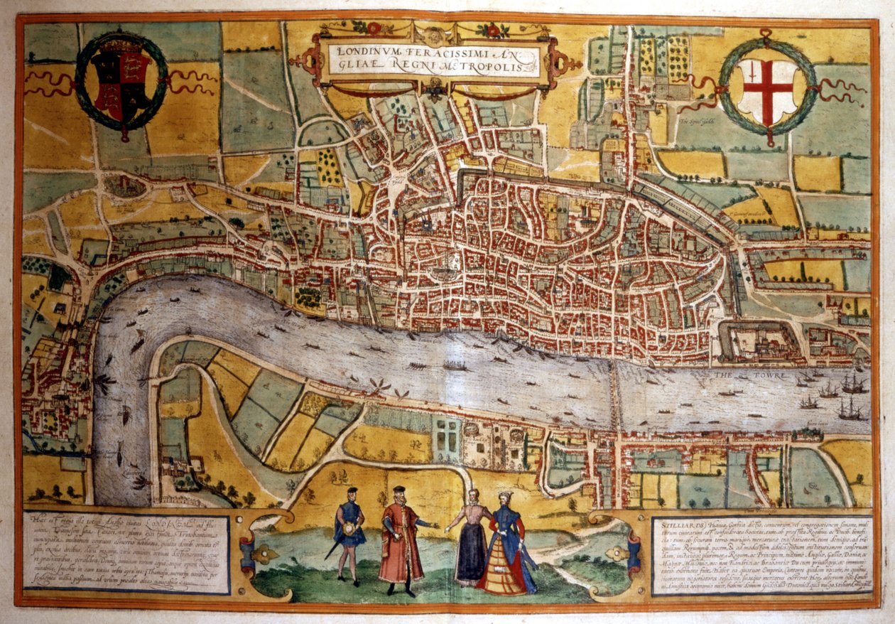 Mapa de Londres, no século XVI. de Unknown artist