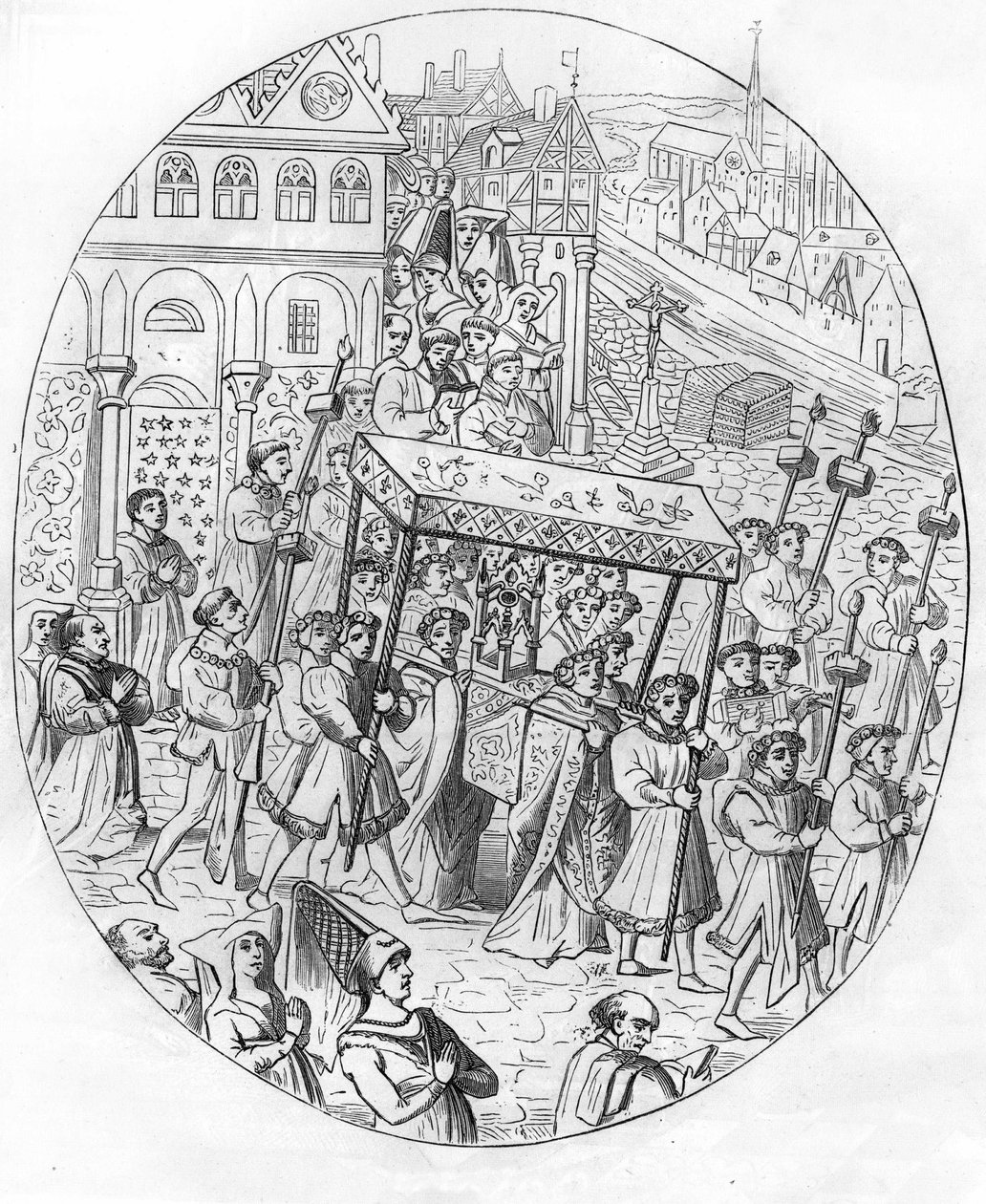 Março de uma corporação de joalheiros no século XV. de Unknown artist