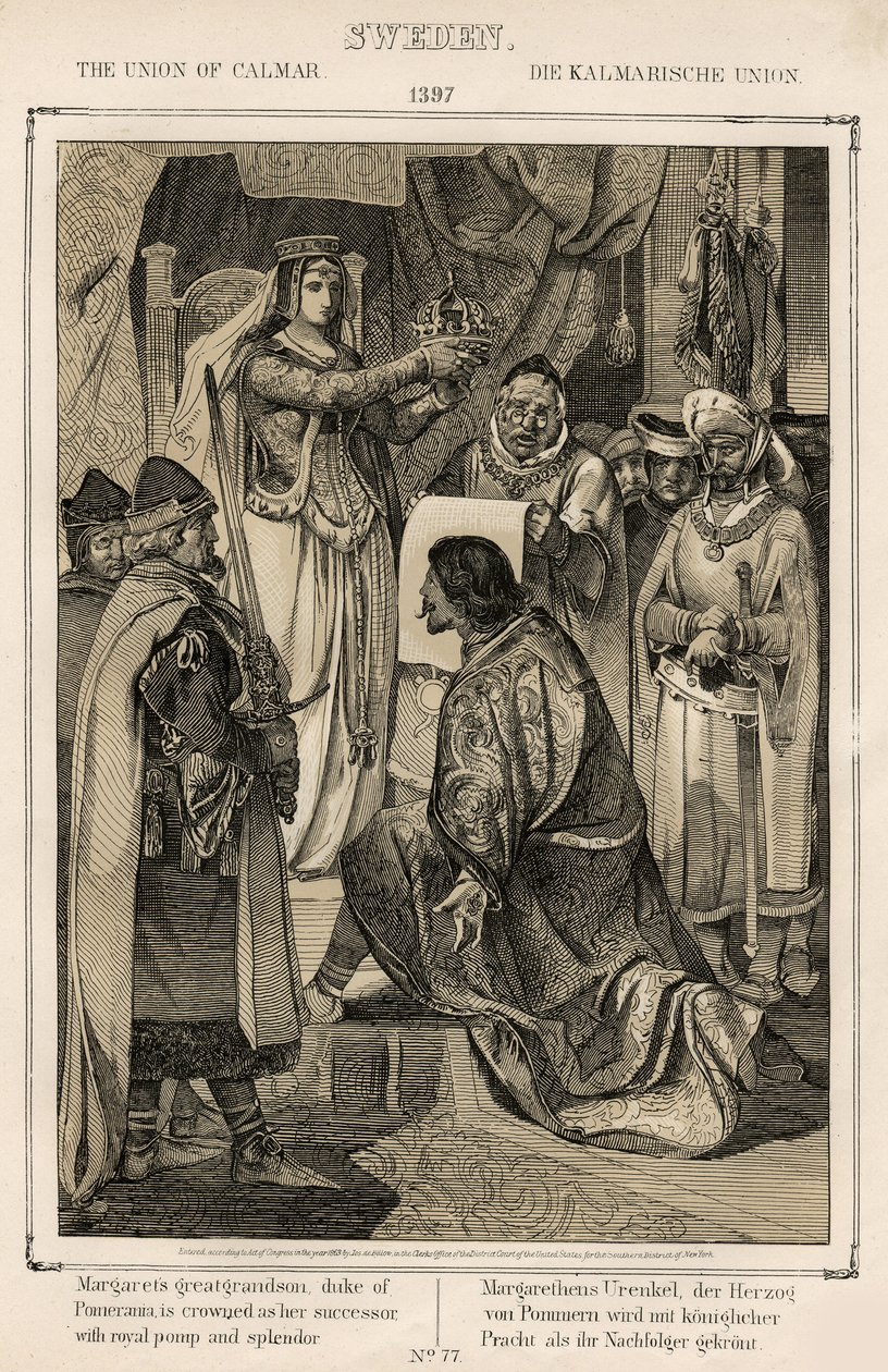 Margaret I da Dinamarca, Noruega e Suécia (1353-1412) - The Union of Kalmar by Anonymous de Unknown artist