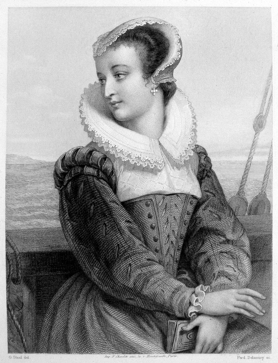Mary Stuart - gravura de Unknown artist