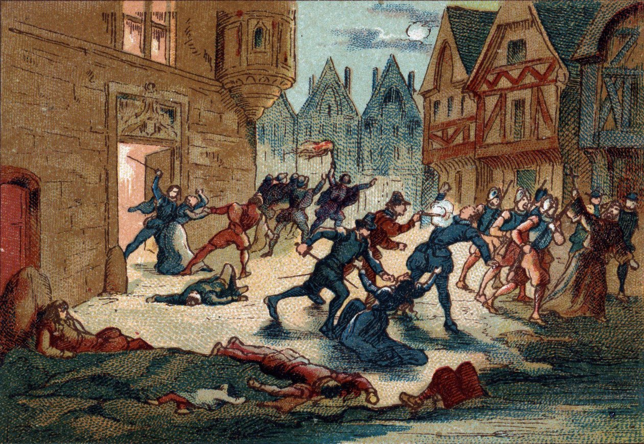 Massacre de Saint Barthelemy, 24 de Agosto de 1572. de Unknown artist