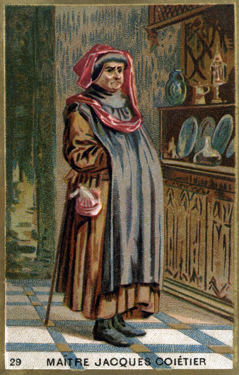 Mestre Jacques Coitier, primeiro médico, médico de Luís XI. Cromolitografia do século XIX. de Unknown artist