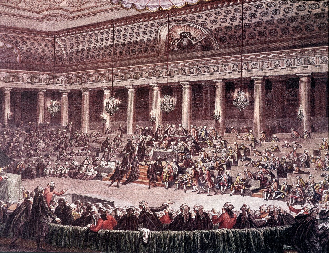 Reunião da Assembleia Constituinte na noite de 4 de Agosto de 1789 para a abolição dos privilégios de Unknown artist