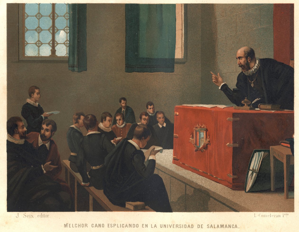 Melchior Cano ou Canus, grande teólogo dominicano de filosofia e teologia da Universidade de Salamanca em 1546. depois de "La Ciencia y sus Hombres" de Louis Figuier. Barcelona 1881 de Unknown artist