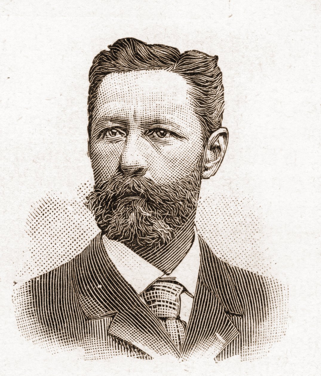 Membros da Academia Francaise em 1895: retrato de Eugene-Melchior (Eugene Melchior) de Vogue (1848-1910), escritor francês. de Unknown artist