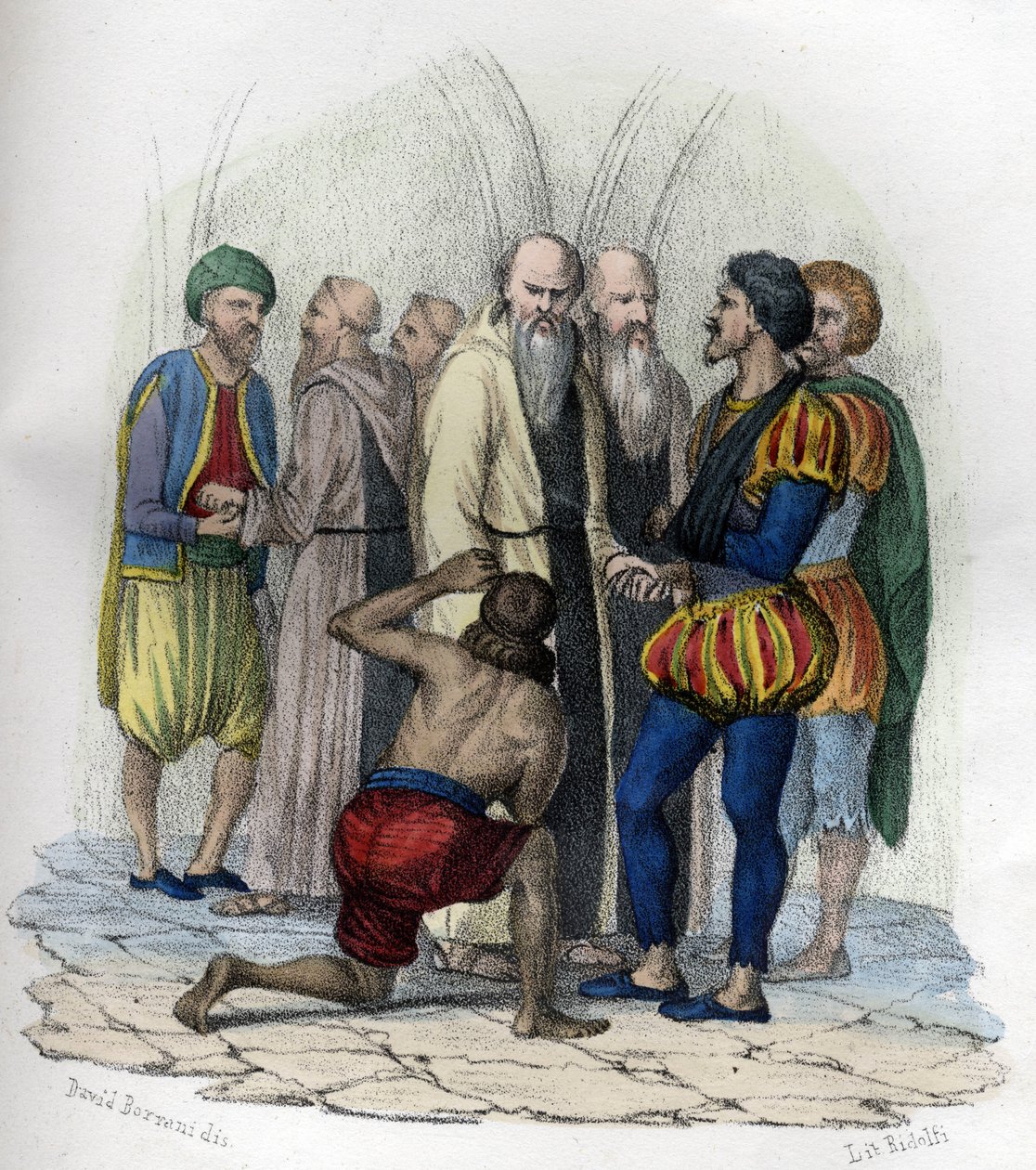 Miguel de Cervantes (1547-1616), escritor espanhol, feito prisioneiro em Argel em 1575. em "L