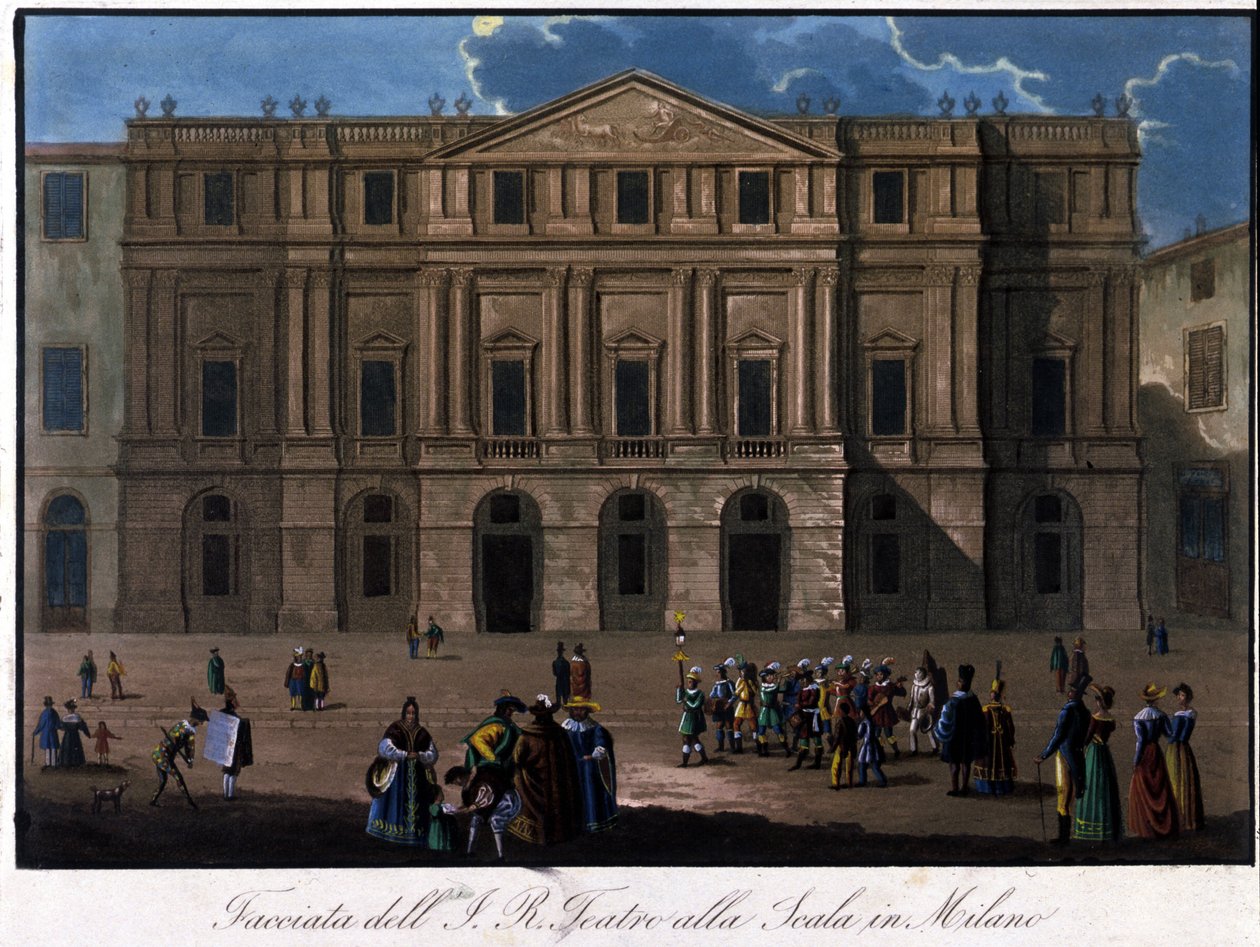 Milão, La Scala, por volta de 1810. de Unknown artist