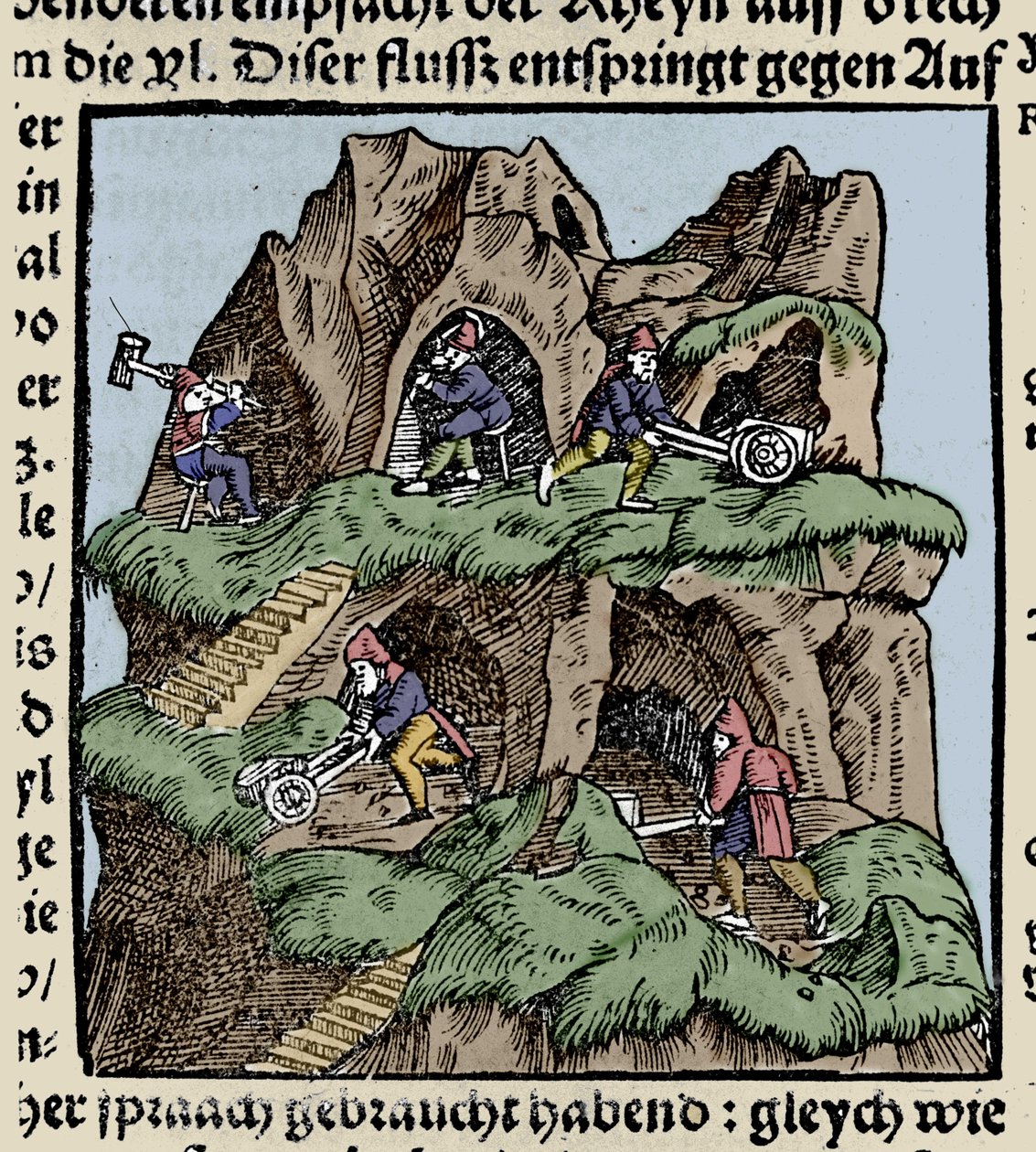 Minas no século XV. Gravura de Johann Stumpff "Den Edlen Strengthen Besten Fromen". início do século XVI. de Unknown artist