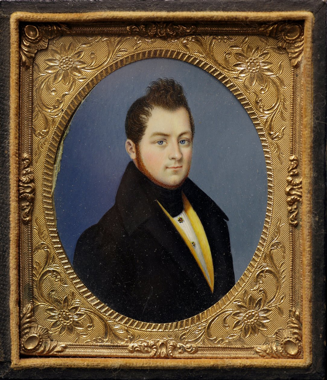 Retrato em miniatura de Camillo Benso, Conde de Cavour (pintura de Unknown artist