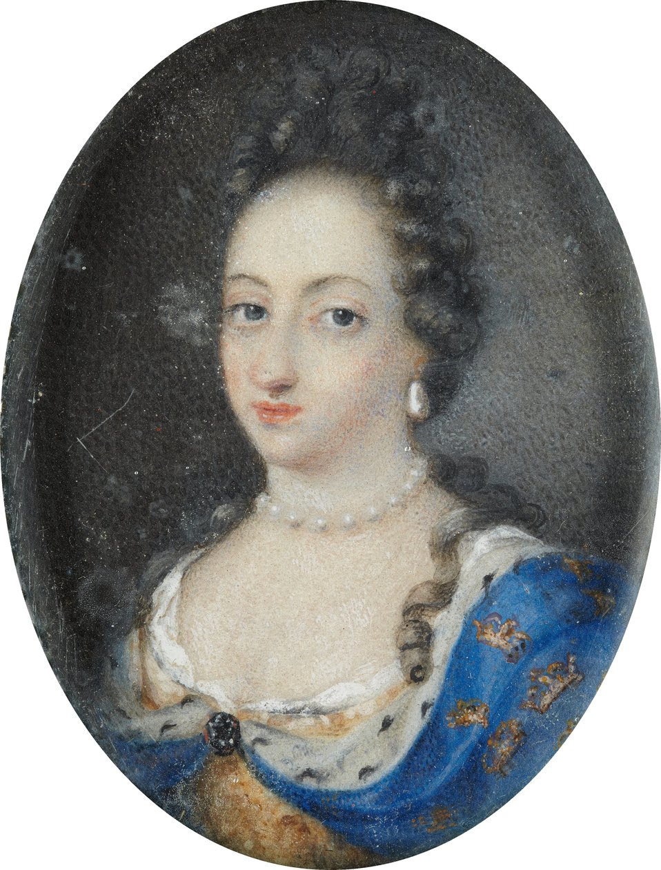 Miniatura da Rainha Ulrika Eleonora, a Velha da Suécia, c.1680 (guache no pergaminho) de Unknown artist