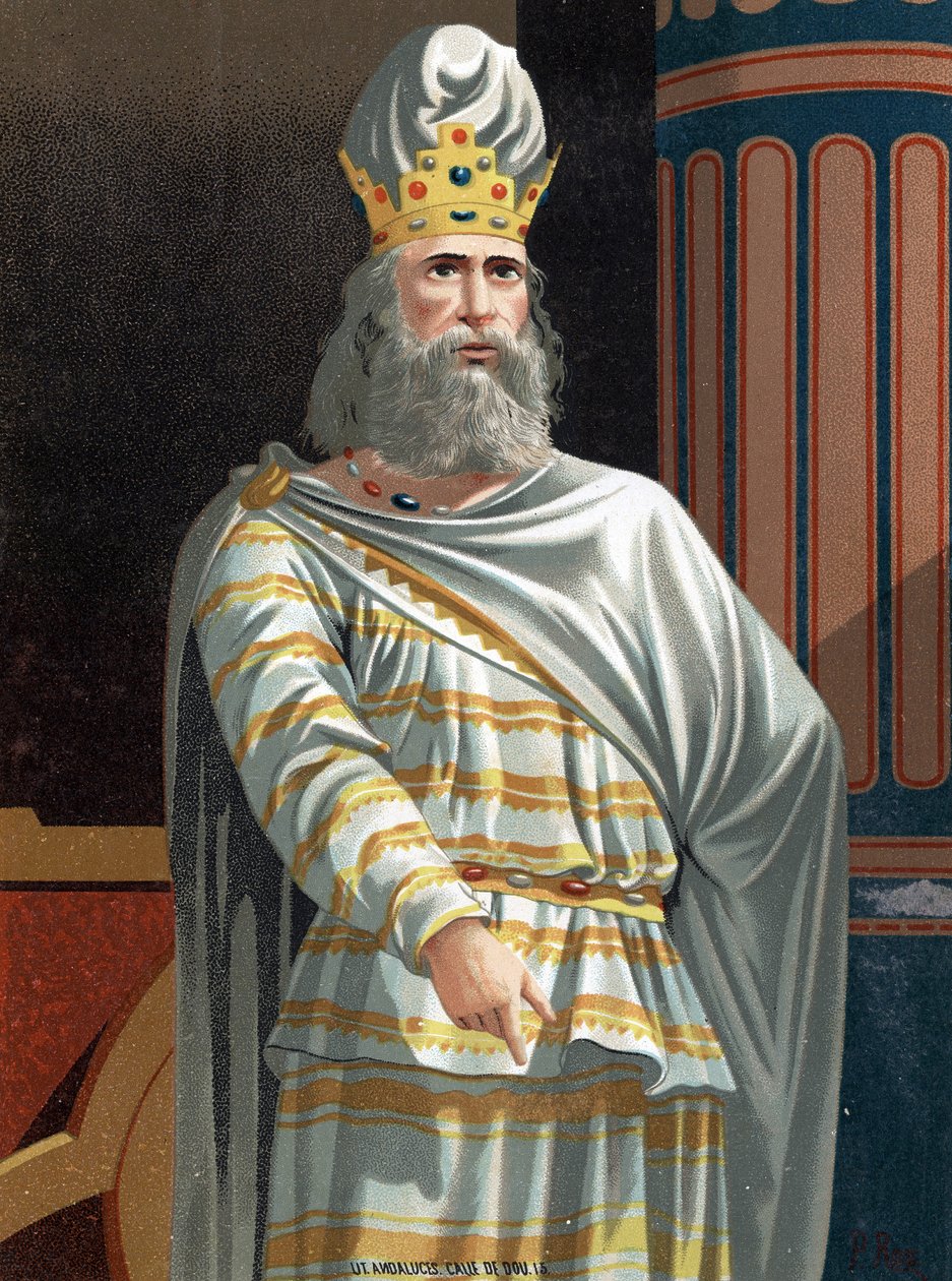 Mithridate VI Eupator chamado o Grande (v.132-63 a.C.), Rei do Pont. depois de "hombres y Mujeres celebres" Barcelona 1877. de Unknown artist