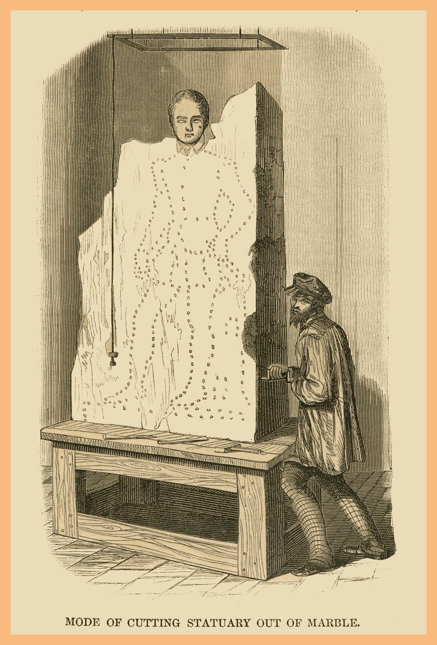 Modo de corte de estatuária em mármore de Unknown Artist
