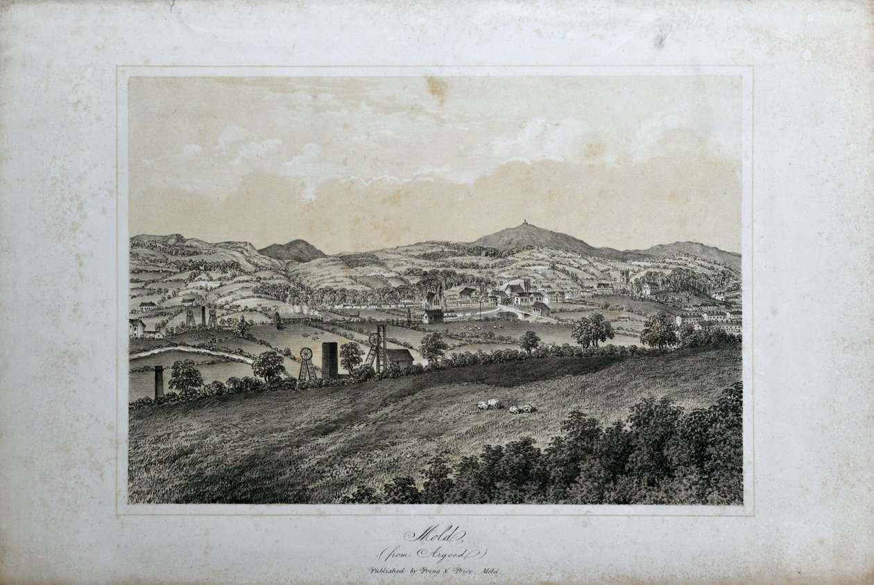 Molde (de Argoed), c.1850 (litografia sobre papel) de Unknown artist