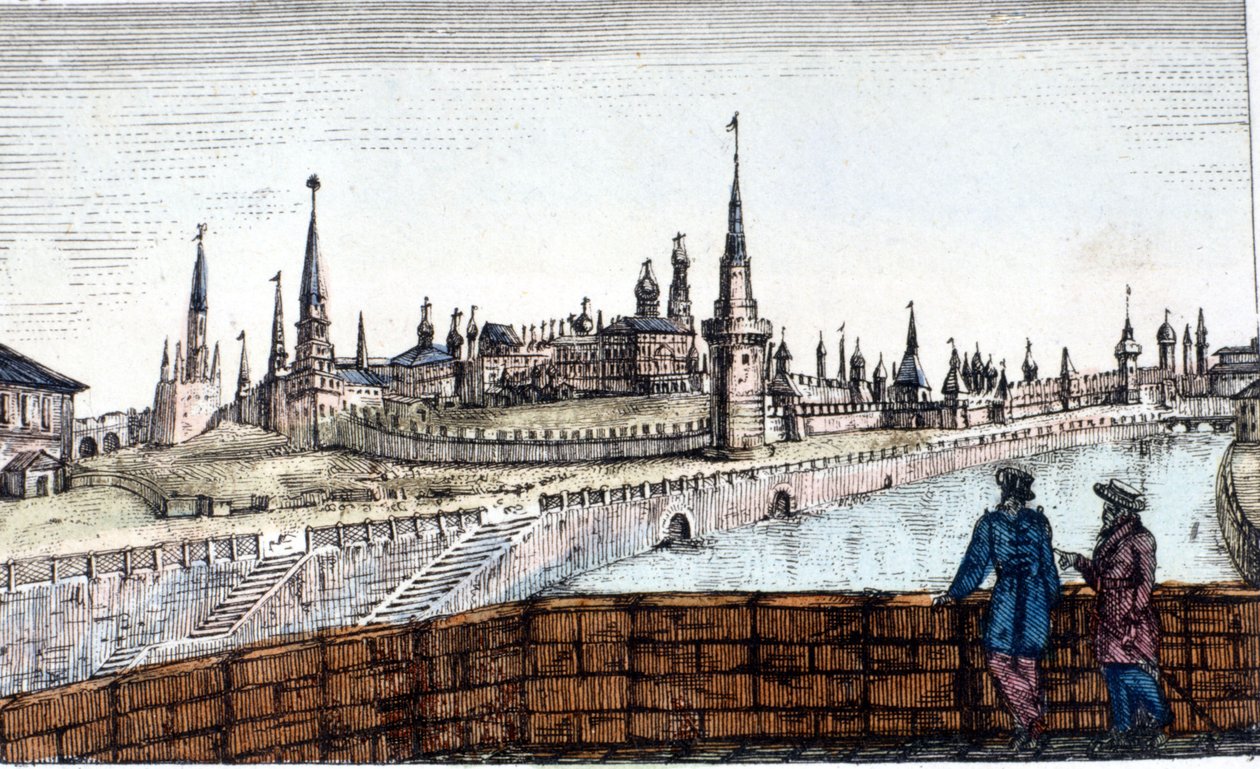 Moscovo, a Moscova. Gravação de Unknown artist